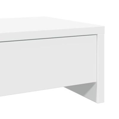 Monitorstandaard met lades 50x27x15 cm bewerkt hout wit - thumbnail