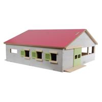 Kids Globe Paardenstal met 3 boxen + binnenbak 1:32 - thumbnail