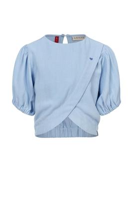 Little Fancy Smock Top Light Blue