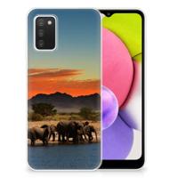 Samsung Galaxy A03S | TPU Hoesje | Olifanten - thumbnail