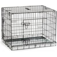 Hondenbench 2 deurs inklapbaar zwart 78 X 55 X 61 cm - thumbnail