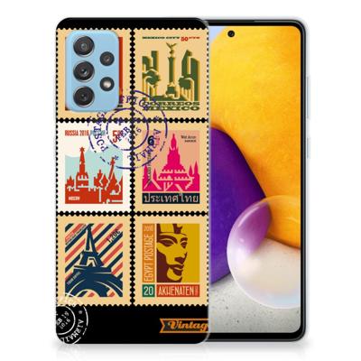 Samsung Galaxy A72 | Silliconen Back Cover | Postzegels