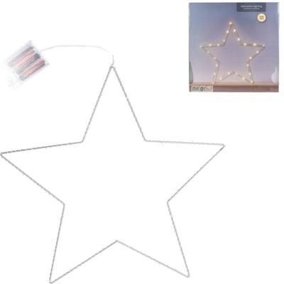 Kerstverlichting ster 25 LED op batterij 45 cm | 12 stuks