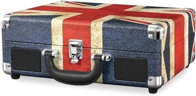 Victrola DRAAITAFEL VINYL DRAAGBARE VINTAGE KOFFER BT FLAG UK