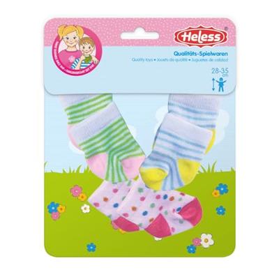 Heless Poppen sokkken 3 paar, 28-35 cm