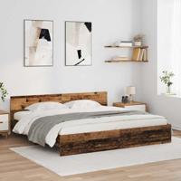 Bedframe met hoofdeinde Oud Hout 200 x 200 cm Bewerkt hout - thumbnail