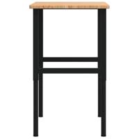 Werkbank rechthoek 100x60x(71,5-98) cm eikenhout lichtbruin - thumbnail