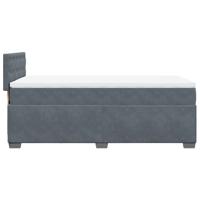 Boxspring met matras fluweel donkergrijs 140x200 cm - thumbnail