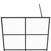 VidaXL Inloopdouchewand 90x195 cm esg-glas transparant en zwart - thumbnail
