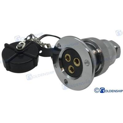 GS11024 - WATERDICHTE STEKKER 5 AMP. 3 POLEN