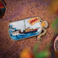 Jaws Pin Badge 50th Anniversary Ship in Bottle - thumbnail