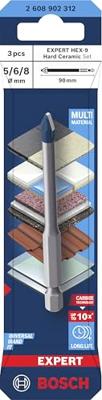 Bosch Accessoires EXPERT Tegelborenset HEX-9 | Hard Ceramic | 3-delig | 5/6/8 - 2608902312
