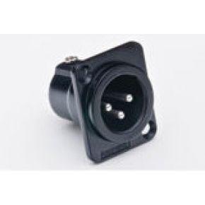 Amphenol AC3MM-DZB 3 Polige XLR Chassisdeel | Female | Type D | Zwart