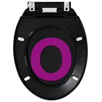 Toiletbril soft-close met quick-release ontwerp zwart - thumbnail
