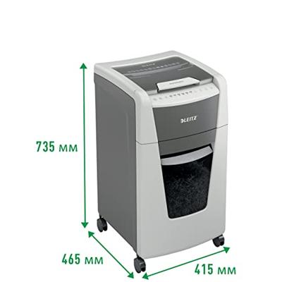 Leitz IQ Office 300 Autofeed P5 Papierversnipperaar 300 vellen Micro cut 2 x 15 mm P-5 60 l Ook geschikt voor Paperclips, Nietjes, Creditcards - thumbnail