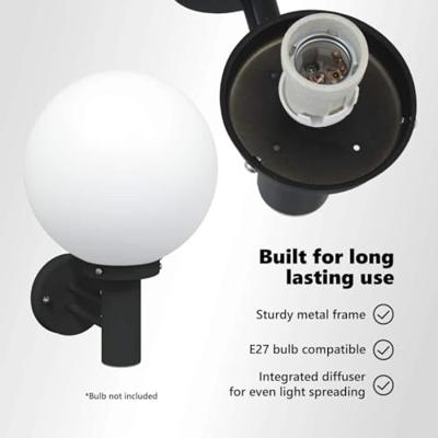 VidaXL Buiten wandlamp zwart 28 x 25 x 38 cm