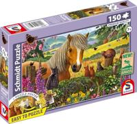 Puzzel - SCHMIDT SPIELE - Schattige bezoekers in de wei - 150 stukjes - Vanaf 7 jaar - thumbnail