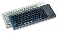 CHERRY Compact-Keyboard G84-4400, Amerikaanse indeling, QWERTY-toetsenbord, bedraad toetsenbord, mechanisch toetsenbord, ML-mechanica, geïntegreerde optische trackball plus 2 muisknoppen, zwart - thumbnail