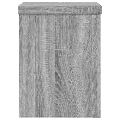 VidaXL Plantenstandaards 2 st 15x15x20 cm bewerkt hout grijs sonoma