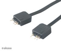 Akasa Addressable RGB LED Splitter Cable | 1-to-2 aRGB LED Splitter | 3-Pin Connector | 1 Female to 2 Male | 12cm | AK-CBLD08-12BK - thumbnail