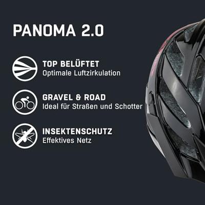 Alpina sports tour helm panoma 2.0 56-59 glans zwart/roze