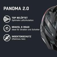 Alpina sports tour helm panoma 2.0 56-59 glans zwart/roze - thumbnail