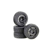 Absima 1/10 Wheel Set "Rally Winded Design" black (4) - thumbnail