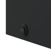Badkamerkast met spiegel en LED 45x13x52 cm zwart - thumbnail