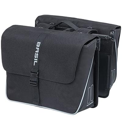 Basil Dubble fietstas forte mik 35 liter 15 x 38 x 30 cm - zwart