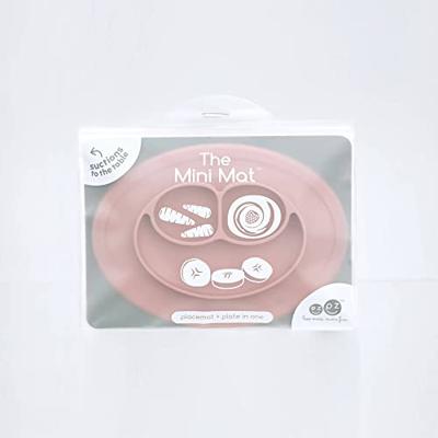 Alles-in-een Mini-placemat met bord van EZPZ van siliconen roze