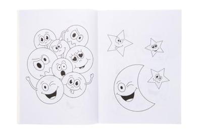 LG-Imports Kleurboek met stickervel lachgezicht