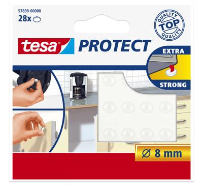 Anti-slip en geluiddempers tesa® Protect rond Ø8mm transparant 28 stuks