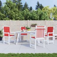 Tuinstoelkussens lage rug 4 st 100x50x3 cm oxford stof rood - thumbnail