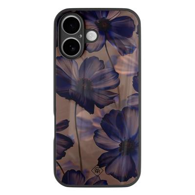 iPhone 16 glazen hardcase - Twilight petals iPhone 16 glazen hardcase - Twilight petals