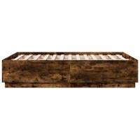 Bedframe met LED-verlichting gerookt eikenkleurig 120x190 cm - thumbnail