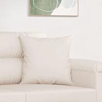 Sierkussens 2 st 40x40 cm microvezelstof beige - thumbnail