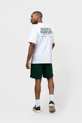 Equalité Societe 2.0 Oversized T-Shirt Heren Wit/Groen - Maat M - Kleur: Wit | Soccerfanshop