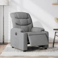 Fauteuil elektrisch verstelbaar stof lichtgrijs - thumbnail