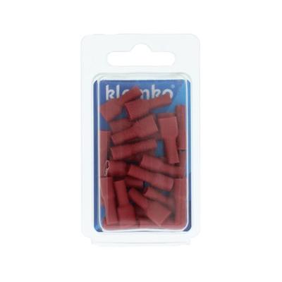 vlakstekerhuls 6,3x0,8mm rood geïsoleerd IS1507FL 25 stuks 171270 Klemko hersluitbare verpakking