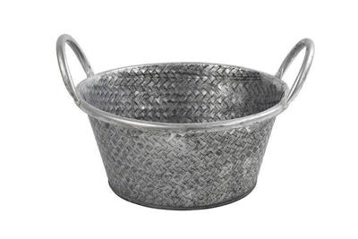 Plantenbak Ziva metaal ro 21x23.5x15 cm zink 1 stuk Countryfield - Decostar