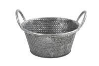 Plantenbak Ziva metaal ro 21x23.5x15 cm zink 1 stuk Countryfield - Decostar - thumbnail