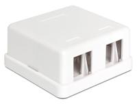 Delock 86207 2 poorten Netwerkpatchpaneel Zonder connectoren 1 HE Wit Niet ingericht - thumbnail