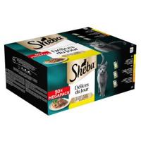 Sheba Délices du Jour met kip, kalkoen en eend in saus natvoer kat (50g) 12 x 50 g - thumbnail