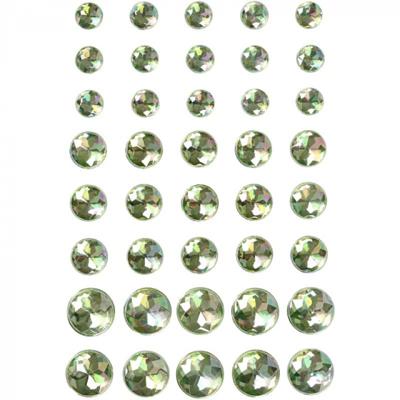 Vivi Gade Strasstenen, afm 6+8+10 mm, groen, 40 stuk/ 1 doos