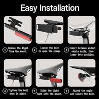KNOG Blinder link rear - saddle mount - black - thumbnail