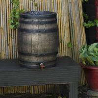 Wateropvangbak in de vorm van een ton - NATURE - Rotatiegegoten PE - 50 liter - Inclusief accessoires - thumbnail