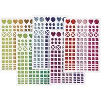 Creativ Company Mozaiek stickers, d 8-14 mm, vel 11x16,5 cm, diverse kleuren, 10 vel/ 1 doos - thumbnail