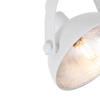QAZQA Industriële plafondlamp wit met zilver 2-lichts verstelbaar - - thumbnail