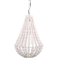 Landelijke Hanglamp Danilo 30 cm 1 Lichts Wit - thumbnail