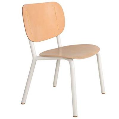 Functionals Emil Rosi stoel naturel leer wit frame Functionals Emil Rosi stoel naturel leer wit frame